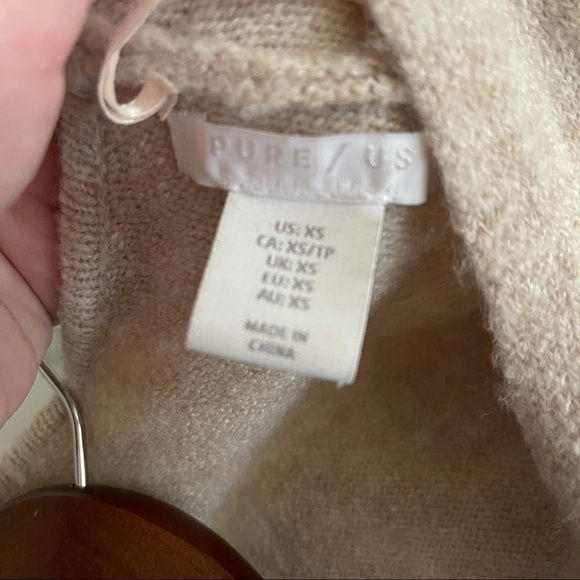PURE Collection US cross wrap tan sweater XS - Picture 4 of 4